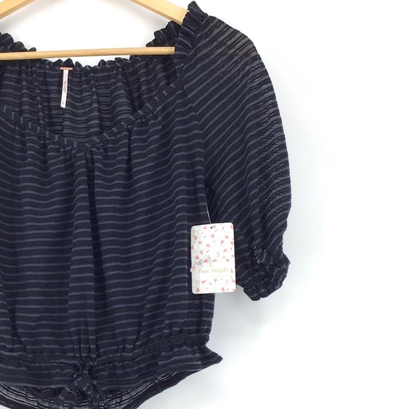 Free People Black Dorothy Blouse NWT - Picture 2 of 4